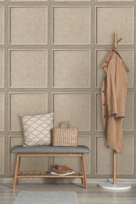 Rasch Bevelled Panel Birch Wallpaper