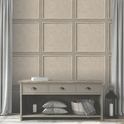 Rasch Bevelled Panel Birch Wallpaper