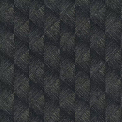 Rasch Black Silver Geometric Textured Wallpaper Diamond Paste The Wall Vinyl
