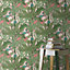 Rasch Blossom Botanical Pink & Green Wallpaper 538953