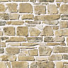 Rasch Brick Stone Effect Natural Wallpaper 265606