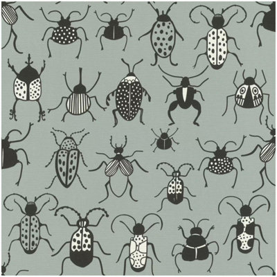 Rasch Claas Bugs Life Sage Wallpaper Paste The Wall Non Woven Extra Washable