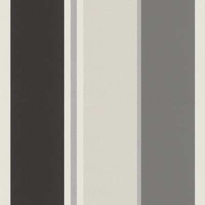 Rasch Club Botanique Club Stripe Anthracite Multi Wallpaper