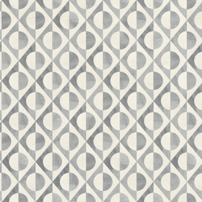 Rasch Club Botanique Modern Geo Silver and Grey Wallpaper