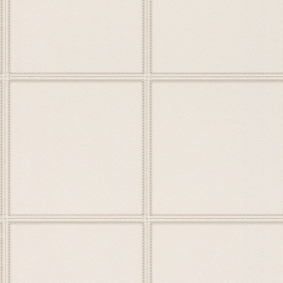 Rasch Club Leather panels Ivory Wallpaper