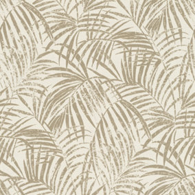 Rasch Denzo Perfect Palms White Gold Wallpaper