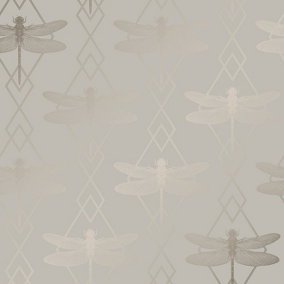 Rasch Elegant Homes Dragonfly Natural Wallpaper