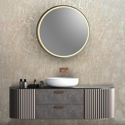 Rasch Enzo Marble Effect Taupe and Gold Metallic Wallpaper 538120