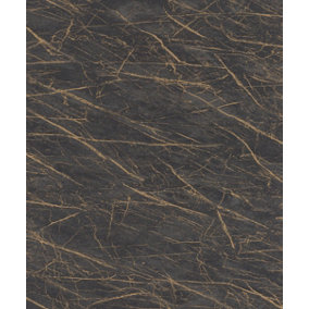 Rasch Factory Marbled Shimmer Charcoal with Gold Wallpaper