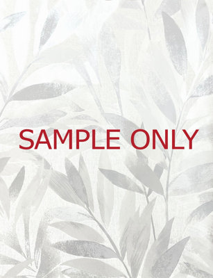 Rasch Fiji Leaf Metallic Wallpaper Grey Roll Bedroom Hallway Wall Decor Sample Only