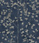 Rasch Finca Shimmering Leaves Midnight blue and Silver Wallpaper