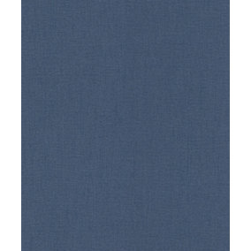 Rasch Florentine Textured Plain Cobalt Blue Wallpaper