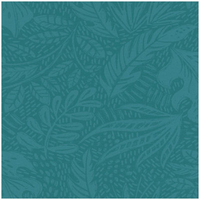 Rasch Flower Foliage Paste The Wall Wallpaper Non Woven Extra Washable Teal