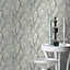 Rasch Forest Glimmer Silver Wallpaper Textured Modern Blown Vinyl Paste The Wall