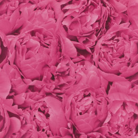 Rasch Freundin Pink Rose Wallpaper Floral Textured Paste The Wall Vinyl