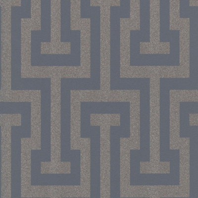 Rasch Greek Key Blue Wallpaper