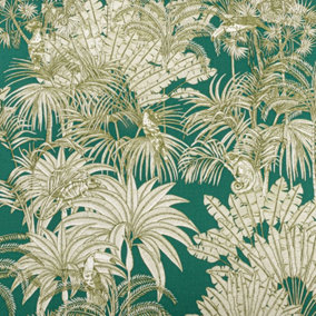 RASCH Green Tropical Wallpaper Non Woven Textured Vinyl White Jungle Trees Theme