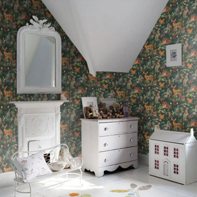 Rasch Home Style Forest Friends Wallpaper Animals Washable Paste The Wall