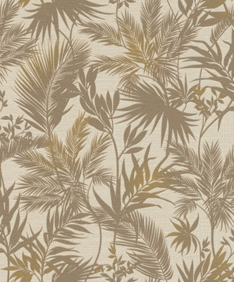 Rasch Kalahari Shimmering Oasis Golden Brown Wallpaper