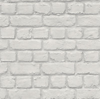 Rasch Kids & Teens Pale grey brick Wallpaper