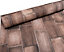 Rasch Leather Patch Effect Stitch Brick Brown Embossed Vinyl Wallpaper 475852