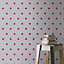 Rasch Light Grey Pink Stars Kids Children Bedroom Star Wallpaper Girls Toddler