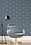Rasch Luxor 3D Geo Blue Wallpaper