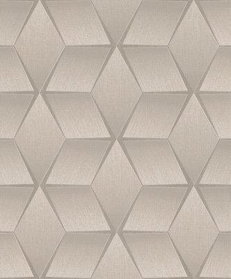 Rasch Luxor 3D Geo Neutral Wallpaper