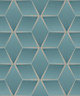 Rasch Luxor 3D Geo Teal Wallpaper