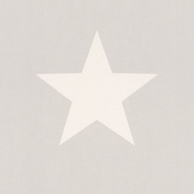 Rasch Modern White Star on Grey Theme Textured Washable Wallpaper 248128