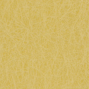 Rasch Mustard Yellow Scratched Etched Non Woven Textured Wallpaper 602029