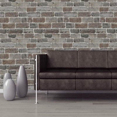 Rasch Natural Urban Stone Brick Wall Brick Effect Rustic Industrial ...