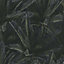 Rasch Non Woven Tropical Palm Dark Tree Green Realistic Textured Wallpaper