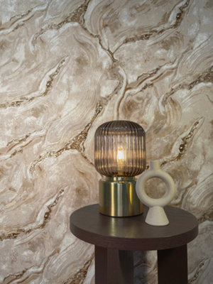 Rasch Palmetto Agate Taupe Wallpaper