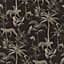 Rasch Pandore Exotic Cheetah Black and Gold Wallpaper