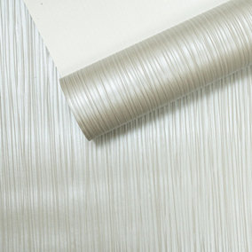 Rasch Plain Metallic Silver Taupe Sheen Textured Non Woven Wallpaper