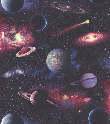 Rasch Planets Multicoloured Wallpaper 815429