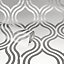 Rasch Platina Ogee Geo White and Silver Wallpaper