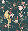 Rasch Poetry Exotic Bird Teal/Multi Wallpaper