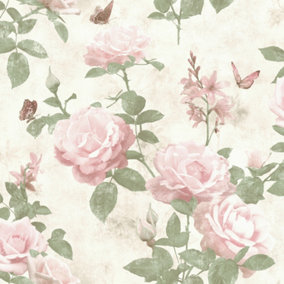 Rasch Portfolio Amsterdam Floral Pink Wallpaper