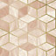 Rasch Portfolio Marble Squares Blush Wallpaper