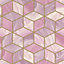 Rasch Portfolio Marble Squares Pink Wallpaper