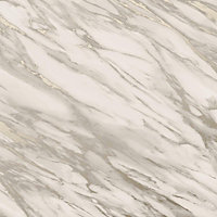 Rasch Realistic Marble Effect Metallic Shimmer Smooth Wallpaper Feature Wall Natural 284385