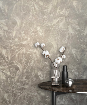 Rasch Sienna Marble Grey Wallpaper