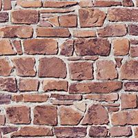 Rasch Tiles Stone brick wall Wallpaper