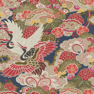 Rasch Wallpaper Non Woven Wallpaper (Exotic) Red Kimono Wallpaper 409352
