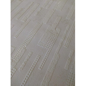 Rasch White Graphic Design Relief Wallpaper Classic 371901