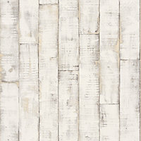 Rasch Wood Panel Beige Wallpaper 854305