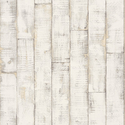 Rasch Wood Panel Beige Wallpaper 854305