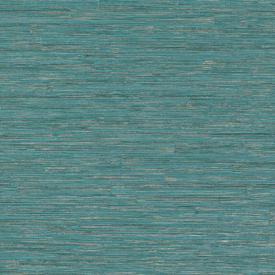 Rasch Wooden Metallic Effect Teal Wallpaper Modern Contemporary Paste The Wall